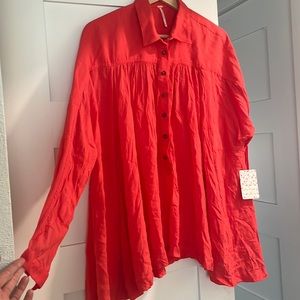 BNWT FREE PEOPLE Oversized Button Down Tunic